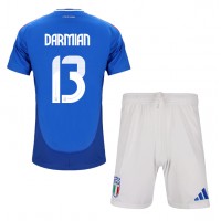 Italien Matteo Darmian #13 Hjemmebanesæt Børn EM 2024 Kortærmet (+ Korte bukser)